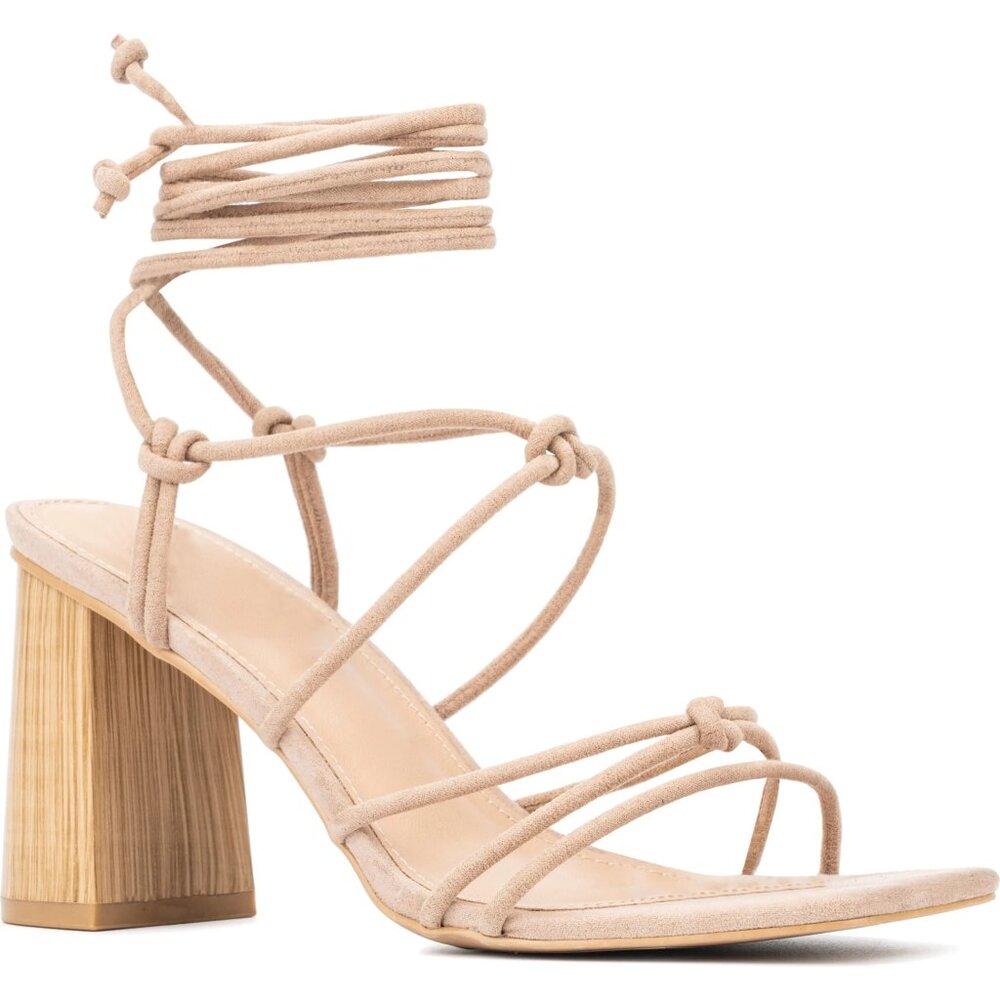 NEW YORK AND COMPANY Nude Bailey Heeled Sandal
